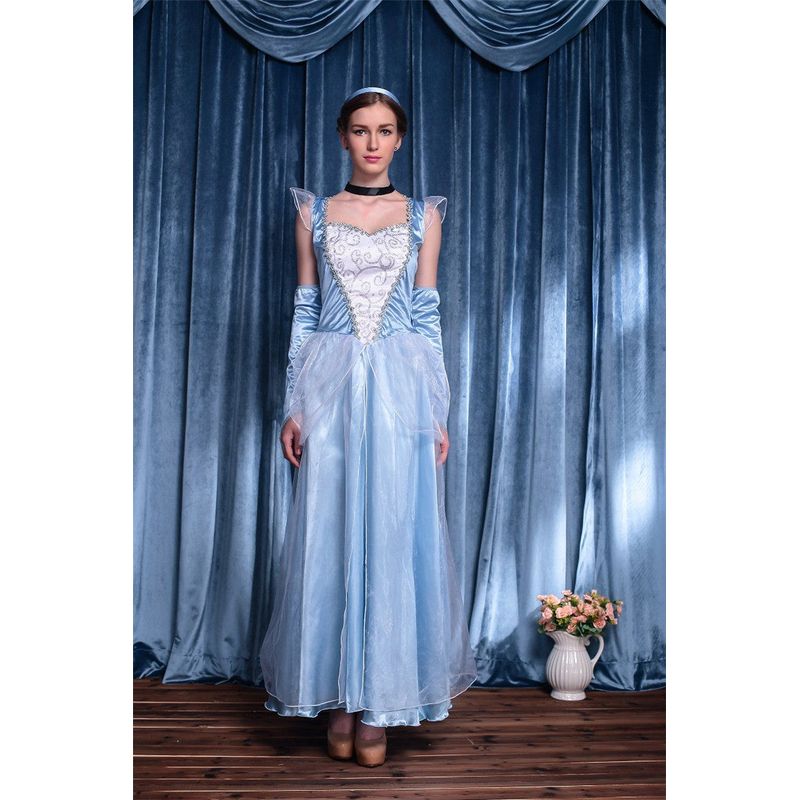 Halloween Costume Anime Cosplay Costume Frozen Elsa Fairy Tale Princess Long Dress Dress