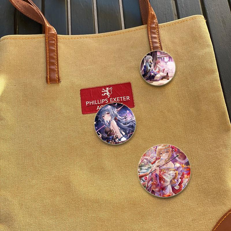32/44/58MM Alloy Pins for Backpack Hat  Icon Cartoon Brooch  Genshin Impact Pin Fashion Jewelry Accessory