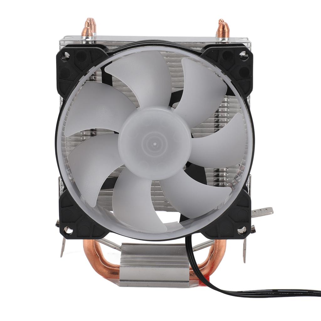 CPU Air Cooler 90mm 48cfm 1800PRM 2 Copper Heat Pipes RGB Lighting Computer CPU Cooling Fans for Intel LGA115X for AMD