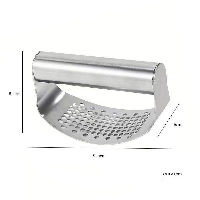 Stainless Steel Arc-Shaped Garlic Press and Crusher