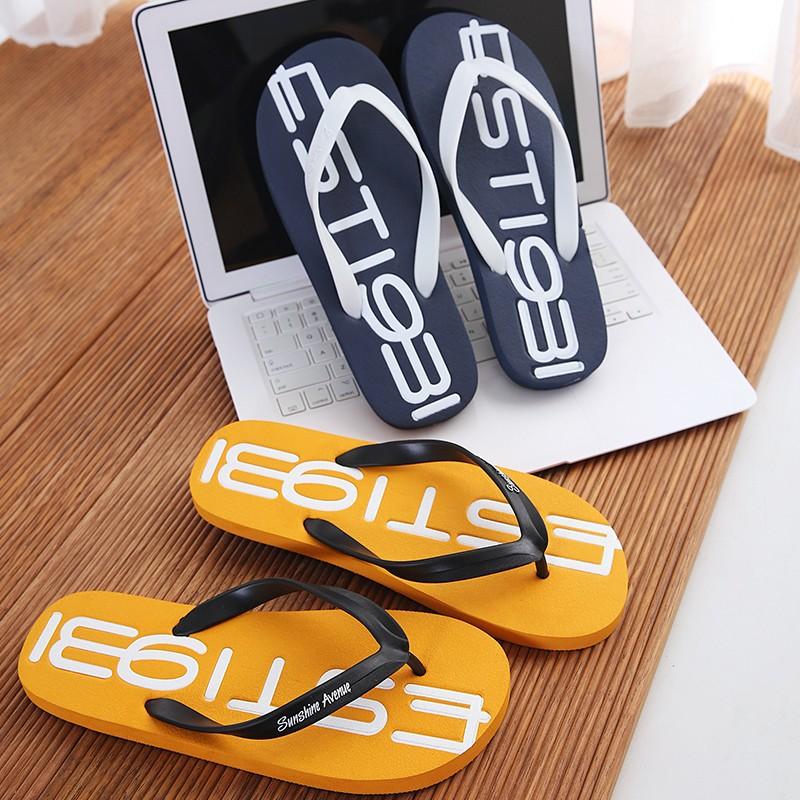 Flip-flops men's digital summer non-slip slippers men's personalized couple beach shoes sandals