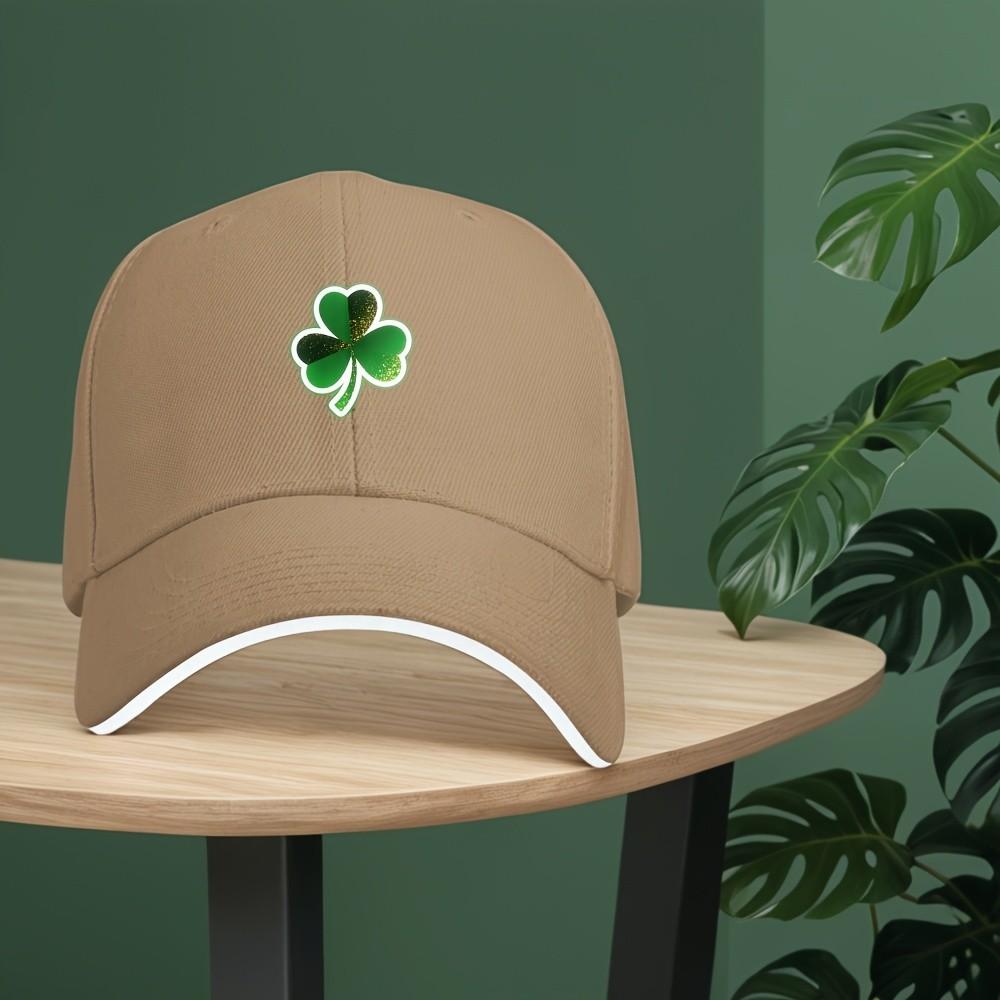 Shamrock Clover St Patrick Day Baseball Cap Polyester Breathable Sports Casual Outdoor Adjustable Hat