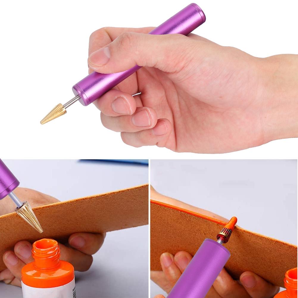 Kantenfärbestift Lederhandwerk Handwerkzeug zum Drucken Ölen Rollapplikator
