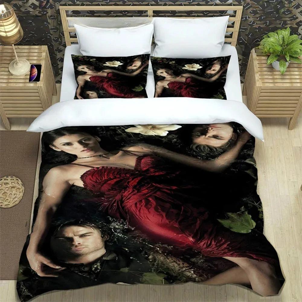 The Vampire Diaries Damon Salvatore Bedding Sets Exquisite Bed Supplies Set Duvet Cover Bed Comforter Set Bedding Birthday Gift