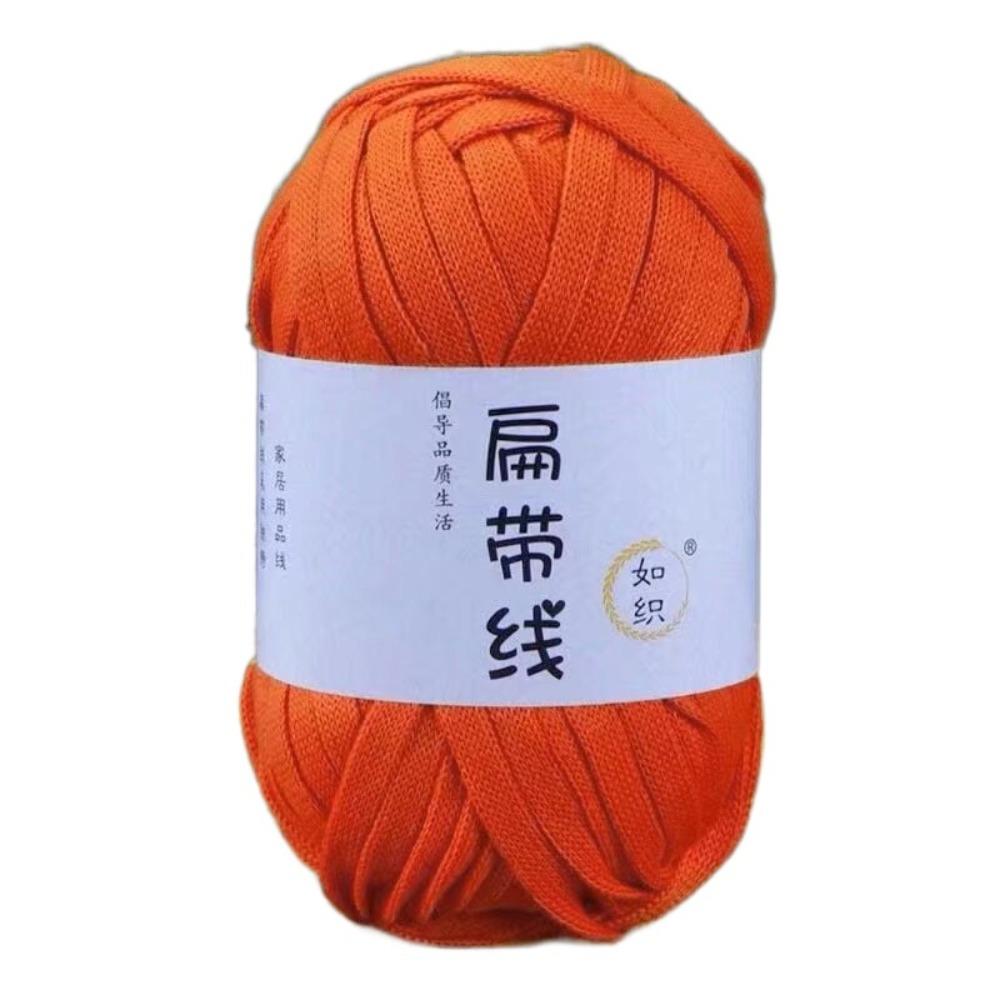 Elastic Flat Thread T-Shirt Yarn 40M Crochet Carpets Yarn Skin-friendy Thick Crochet Yarn  Beginner