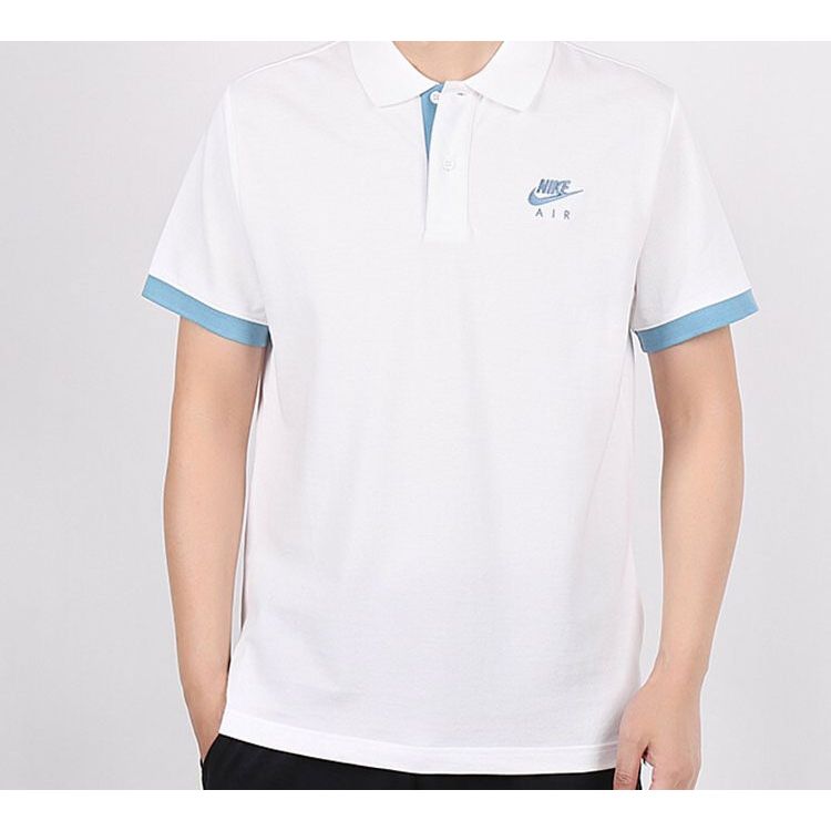 Nike Colorblock Collar Short Sleeve Polo Men Tops White CW5248-100