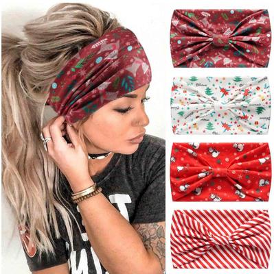 Wide Elastic Sports Headband Running Headband Yoga Headband Sweat Absorber Headbands Pumpkin Skull Ghost Headband Halloween  Christmas Headband