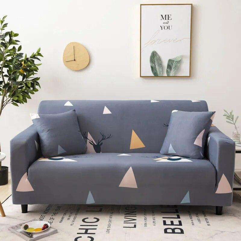 Bedruckter, elastischer Sofabezug, Stretch-Sofabezug, komplett umwickelt, für Ecksofas, Einzel-/Zwei-/Drei-/Viersitzer