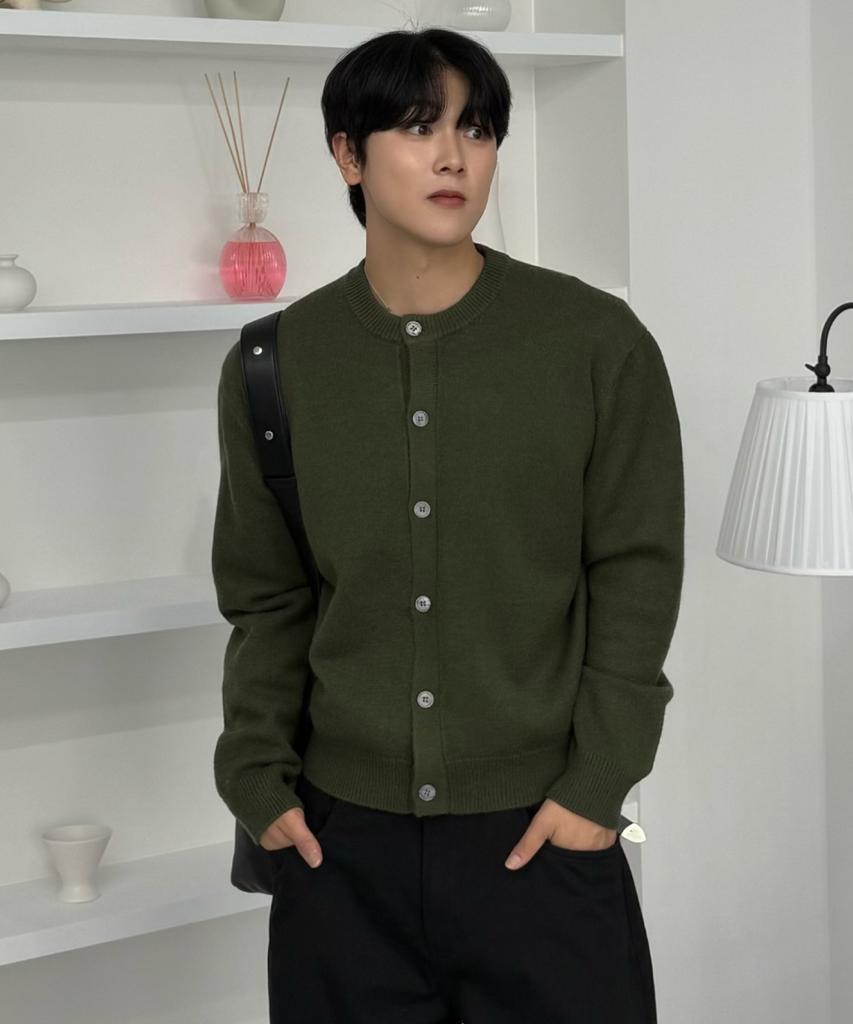 Hyoji Fw Washable Essential Round Crop Knit Cardigan (7 Colors)