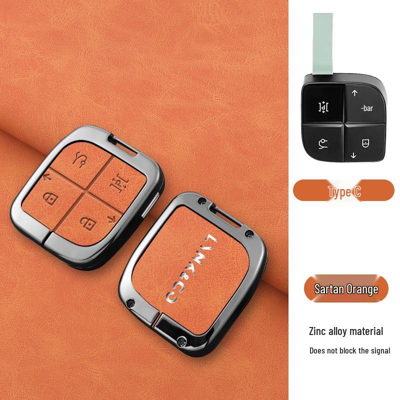 Lynk & Co 03 Schlüsselhülle für Advanced Hatchback mit Herren-Emp-Tasche, Schale und Schnalle