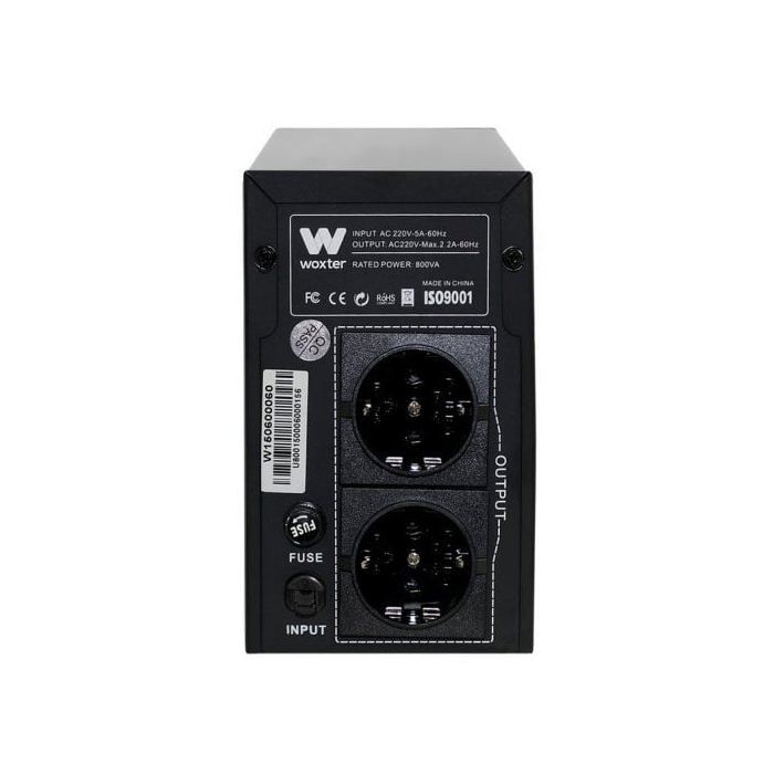 Onduleur Woxter 800 VA - CA 110-120-220-230-240 V - 480 Watt - 800 VA - 2 Connecteurs De Sortie