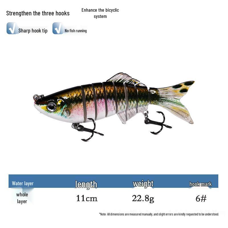 Трансграничный набор многосекционных бионических рыболовных приманок для всех слоев воды