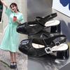 2025 Sommer neue Dicke Ferse mit Mary Jane Einzel Schuhe Damen Flacher Mund mit Rock Nationalstil Leere Tasche Kopf Sandalen