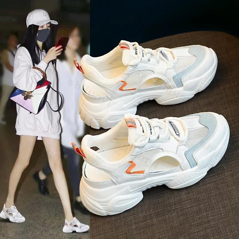 Fashion Fashion Women Sandals Summer New Lady Platform Chunky Comfortable Mesh Open Toe Casual Sports Sandals Ladies Shoes