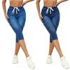 Women's Jeans Retro Solid Color High Waisted Design Cropped Jeans