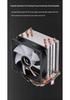 6 Copper Pipe CPU Cooler: Silent Tower Fan with 4 Heat Pipes for Desktop, Compatible with X79/x99 Motherboards