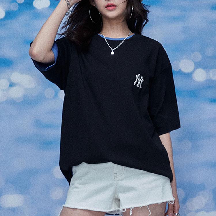 New MLB New York Yankees T Shirt Unisex Black 31TSHC131-50L