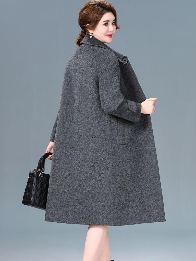 Women's Mid-length Cashmere Wool Coat - Double-Sided, High-End Autumn/Winter 2025 Fashion Outerwear