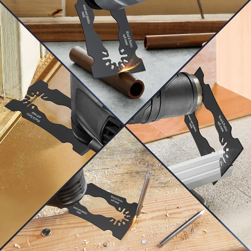 New Multi Tool Blade Dual Mode Oscillating Saw Blade Paint Cement Scraper Wood Nail Metal Cutter Quick Release Saw Blade 100mm