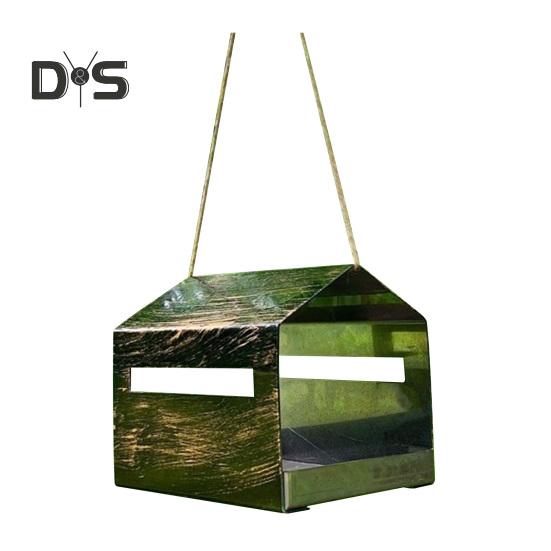 

Кормушка для птиц для уличного подвесного скворечника в деревенском стиле, кормушка для диких птиц для наружного декора сада, патио, заднего двора чёрный