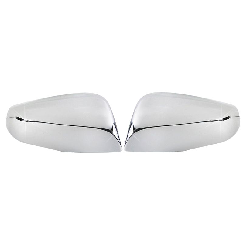1 Pair Car Side Rear View Mirror Cover Silver Chrome ABS Trim Cap Waterproof Fit for Toyota Tacoma 2016-
