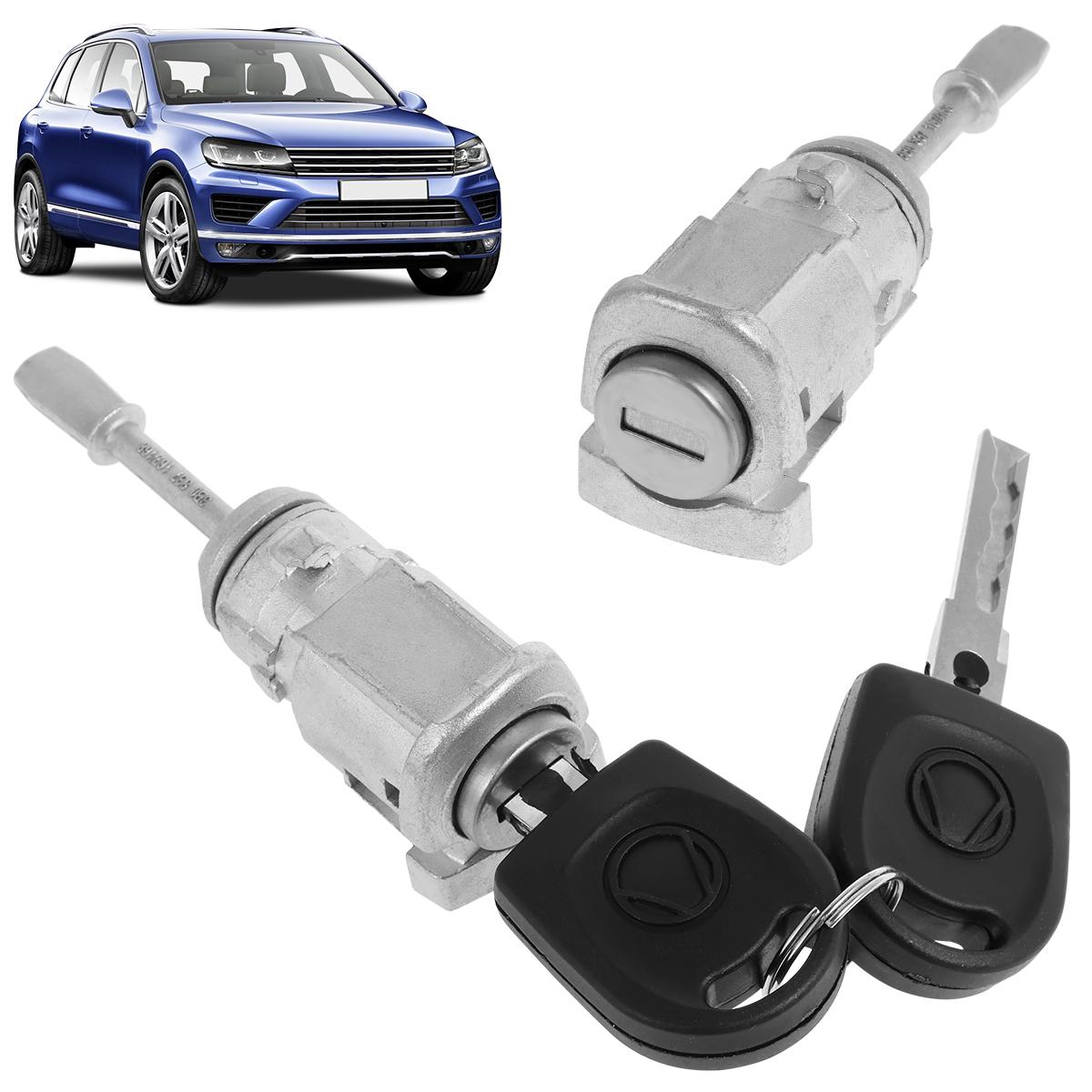 Car Front Door Lock Cylinder with 2 Keys Compatible with Golf 4 Mk4 1997-2006 Stainless Steel Door Lock Barrel Cylinder Premium