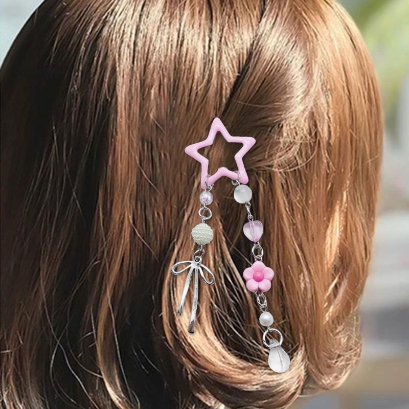 Dopamine Color Star Hair Clip Distinctive Star Hair Clip Charm With Dopamine Colors Perfect For Casual Outings