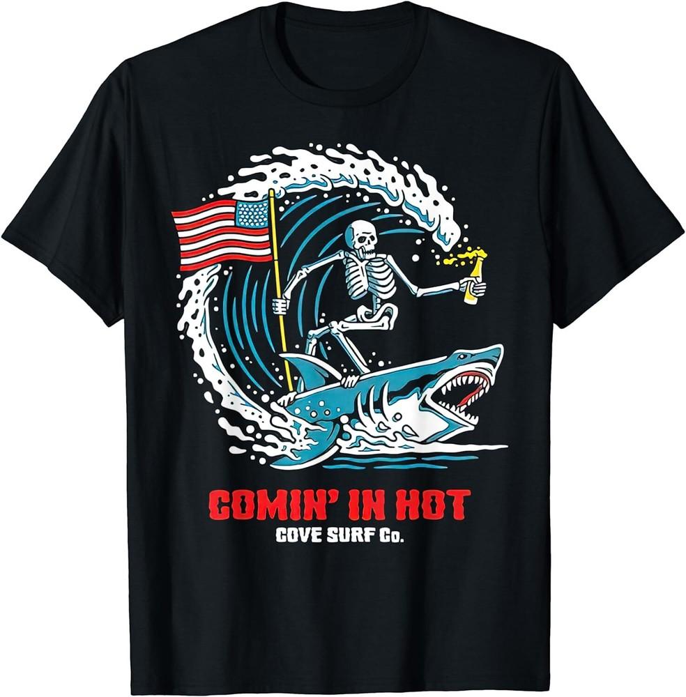Comin In Hot Cove Surf Co Black T-Shirt Unisex T-Shirt S