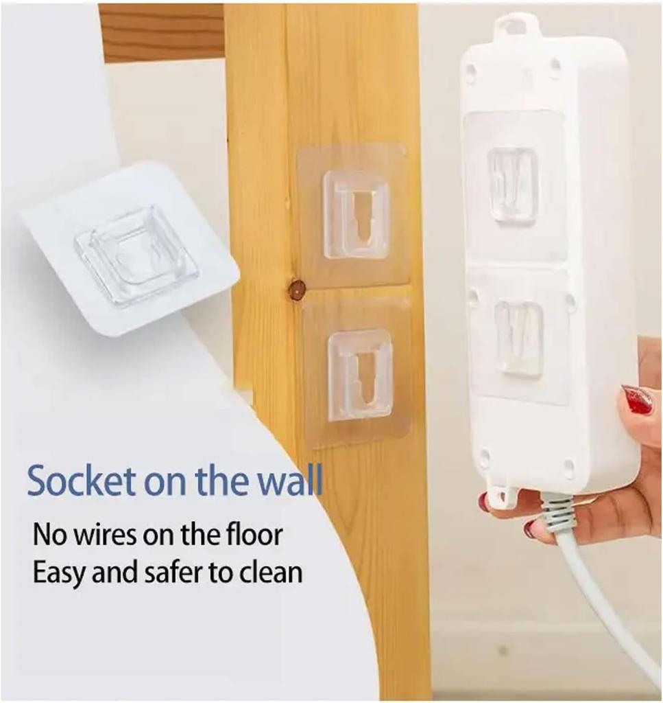 50PCS Double-Sided Adhesive Wall Hooks Utility Hooks Self Adhesive Wall Hooks for Hanging Reusable Hooks for Bathroom Kitchen