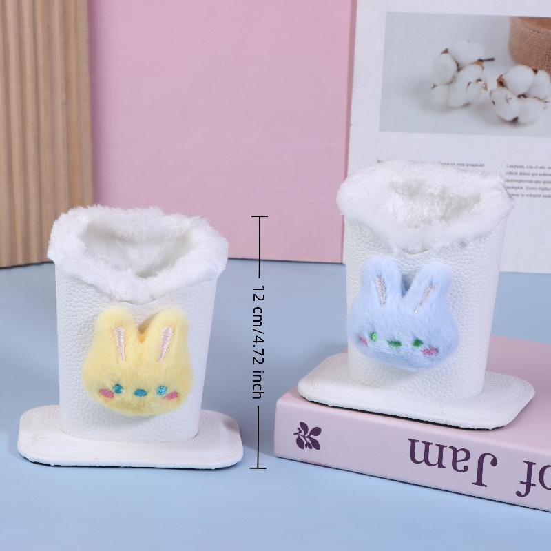 1 Stück Plüschgefüttertes Brillenetui Niedliches Tierdesign Kunstleder Ideal Für Schreibtisch oder Nachttisch Schützt Brillen Und Stifte