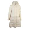 FOXEY Boutique 34690 Alpaca blend down jacket with fox fur and contrasting design coat 38 IvoryUsed