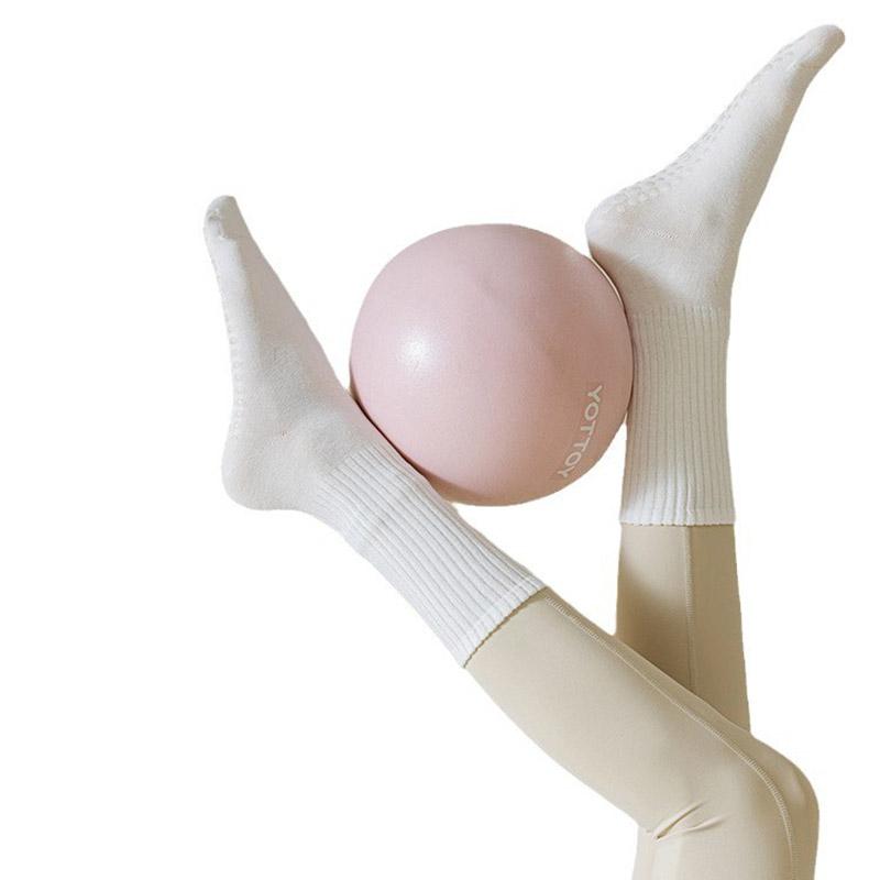 Mid-Calf Yoga Socks Anti-Slip Breathable Sweat-Absorbing Odor-Free Massage Sole for Pilates Gym Fitness Floor Socks