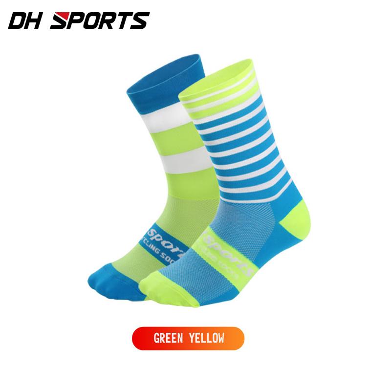 DH SPORTS Professional Cycling Socks Best Funky Breathable Wicking Road Bicycle Sport  Compression Running Socks