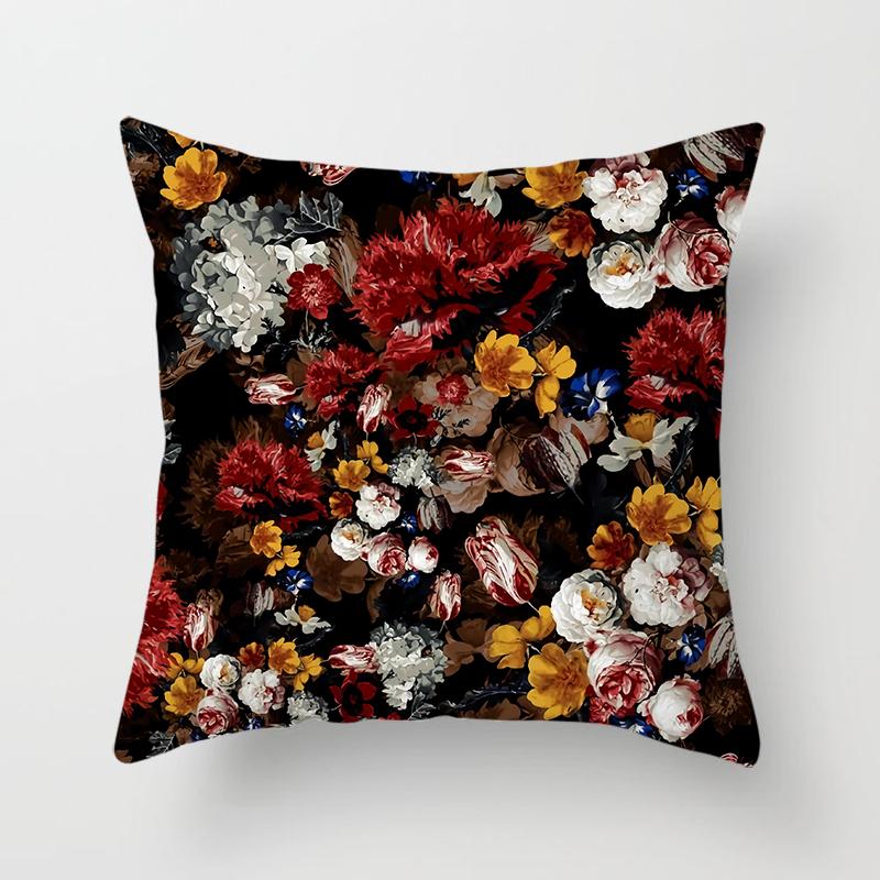 Beautiful Flower Series Throw Pillow Gift Home Office Decoration Throw Pillow Bedroom Sofa Car Cushion Cover
