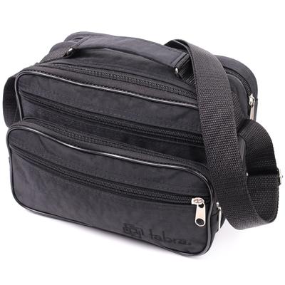 Bequeme Herren-Umhängetasche aus hochwertigem Polyester FABRA Bag 22577 Schwarz