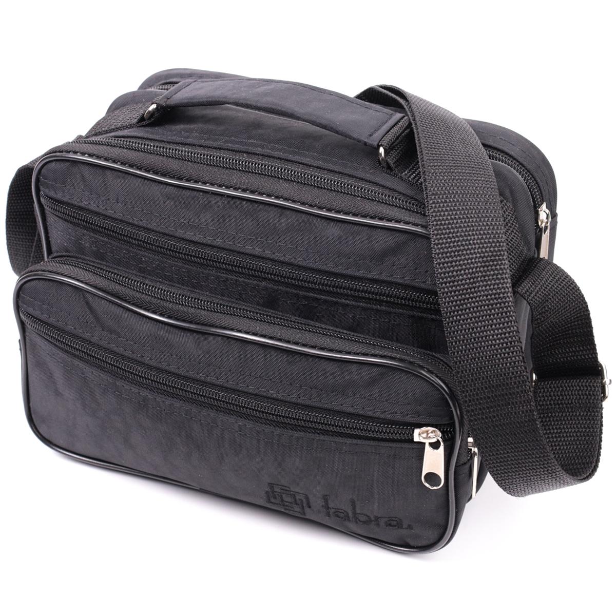 

Зручна чоловіча сумка на плече з якісного поліестеру FABRA Bag 22577 Чорний
