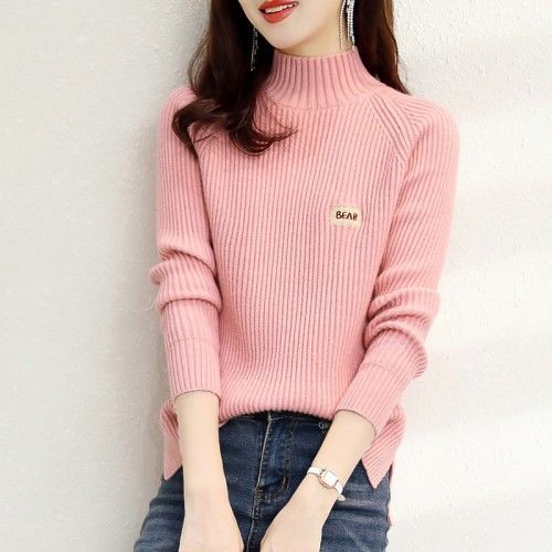 Women Half Turtleneck Sweaters Long Sleeve Lightweight Cashmere Knit Pullover Top Women Winter  Thermal Sweaters
