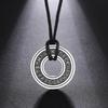YILUOCD Viking Nordic Rune Necklaces for Men Stainless Steel Trinity Celtic Knot Pendant Amulet Pagan Norse Runes Jewerly