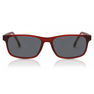 Full Rim Rectangle Transparent Matte Burgundy Smartbuy Collection Sloane Ss Cp122h Fashion Unisex sunglaSses