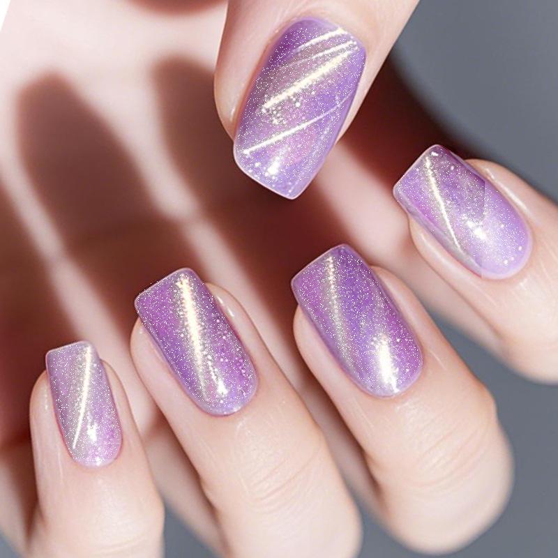 Neuer Glitzer Katzenaugen Nagellack Film Nagelsticker, 16-Hals Glitzer Heißverkaufende Nagelsticker, Vollständige Abdeckung