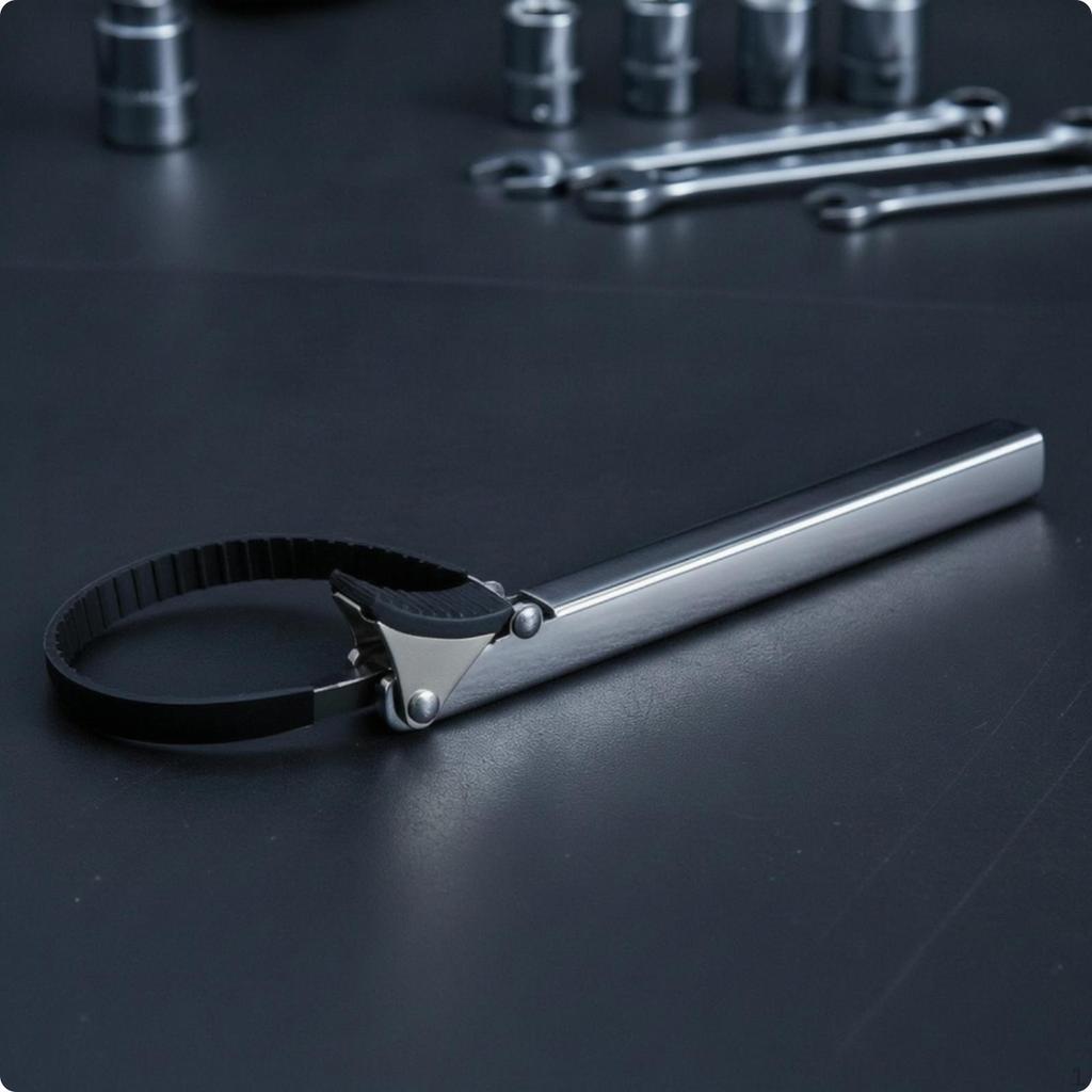 Strap Wrench Adjustable Swiveling for Hobbyists, Mechanics, Car Maintenance, Garage 6 Holes