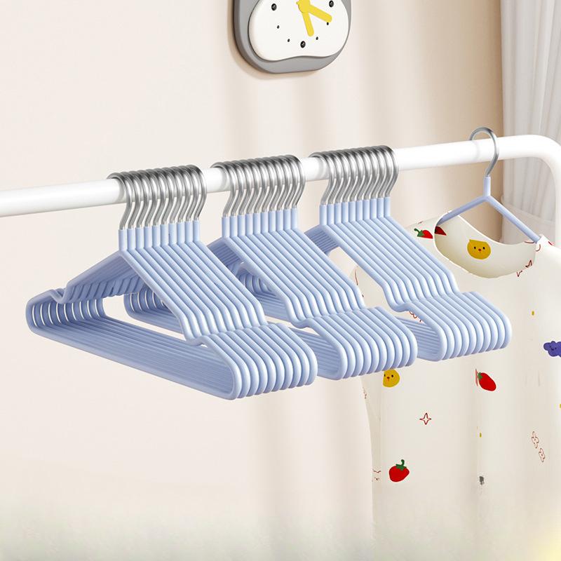 

Пластиковые вешалки для одежды для домашнего использования, не оставляющие следов и обладающие противоскользящим эффектом, утолщенные и утолщенные для сушки одежды 30g(10pcs) синий