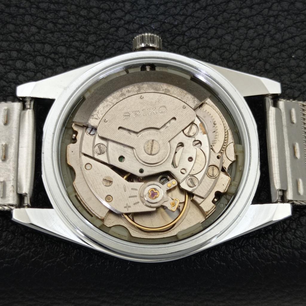 AUTOMATIC VINTAGE REFURBISHED SEIKO 5 JAPAN MENS BLACK DIAL WATCH a440369-4 Sk-a440369