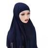 Muslimischer Chiffon-Schal für Damen, modischer Schleier, sofortiger Hijab, Wickelkopftuch, Islam, einfarbige Kappe, musulmanische Wickelschals