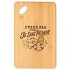 Cutting Board I Can't I'm a Fisherman I Can't Minimalist | Engraved Bamboo Appetizer Tray 30 × 20 Cm | Kitchen Barbecue