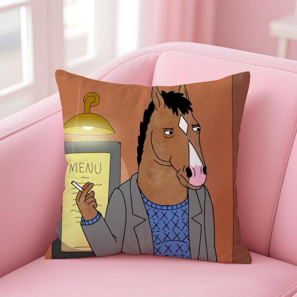 B-Bojack Horseman Cushion Cover Comfortable Reversible Pillow Cover Ideal For Car Sofa Bedroom & Beyond
