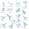 Alert Anti-Collision Cat Window Clings Birds Glass Decals Hummingbird Static Stickers Rainbow Prism