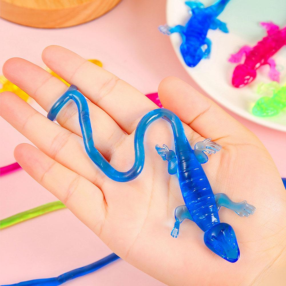 10/20 Stück Regenbogen Klebrige Gecko Stressabbau Quetsch Sensorische Spielzeuge Jungen und Mädchen Geburtstagsfeier Mitgebsel Klebriger Gecko Pinata Füller