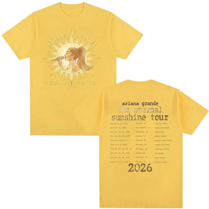

Ariana Grande Eternal Sunshine Tour 2026 Graphic Tshirt Men Women Harajuku Fashion Vintage Oversized Cotton Streetwear Tshirt 4XL