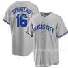 Kansas City Royals 16 Jackson Embroidered Baseball Jersey Short Sleeve Cotton Mens Unisex Sport Shirt